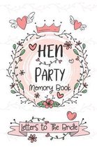 Hen Party Memory Book - Letters to Bride