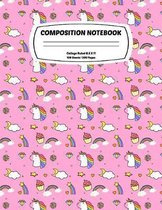 Composition Notebook College Ruled: Exercise Book 8.5 x 11 Inch 200 Pages With School Calendar 2019-2020 For Students and Teachers With Cute Unicorn D