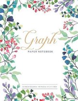 Graph Paper Notebook: Flower Cover - 1/2 inch Square Grid Graph Paper Pages and White Paper - Graphing Paper 8.5 x 11 Inch