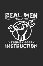 Real men need no instruction: 6x9 DIY - grid - squared paper - notebook - notes