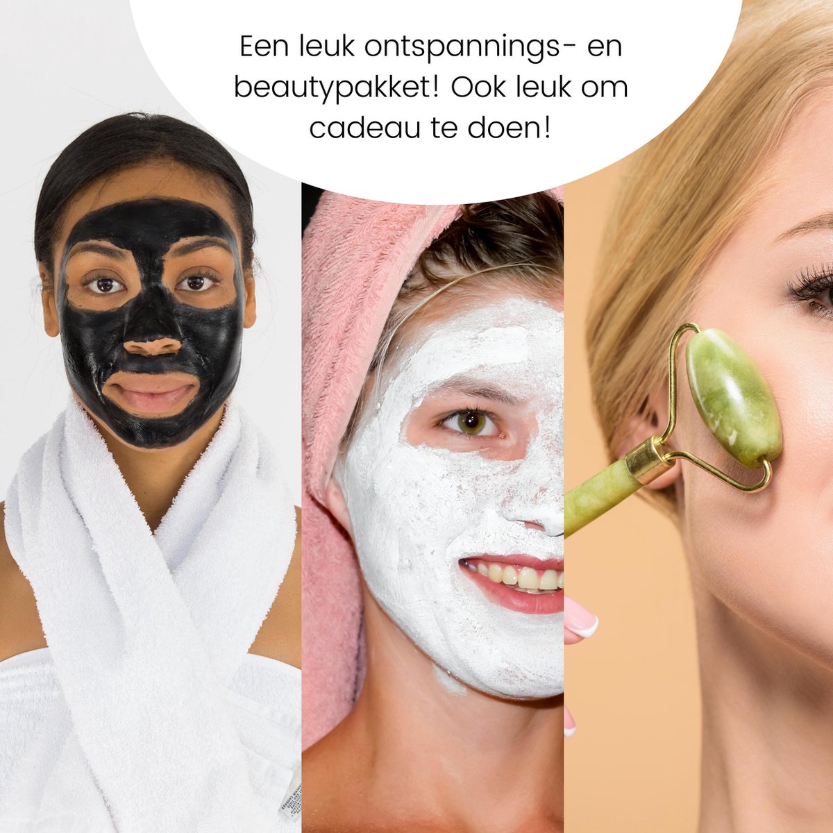 Beauty pakket - Gezichtsmasker pakket met Jade Roller - Cadeaupakket vrouw  - Inclusief... | bol.com