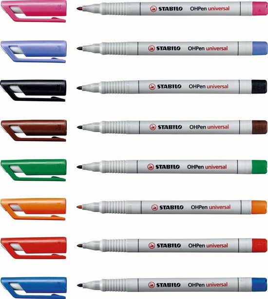 Viltstift | STABILO | OHPen universal | Permanent | Zwart | F 0,7 mm