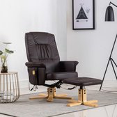 Elektrische Massage Fauteuil met voetenbankje (Incl LW anti kras viltjes) - Loungestoel - Lounge stoel - Relax stoel - Chill stoel - Lounge Bankje - Lounge Fauteil