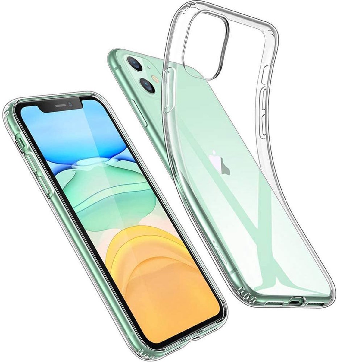 Silicone Hoesje Geschikt voor: iPhone 12 - Soft Silicone - Transparant