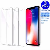 Samsung Galaxy S20 Ultra Tempered Glass  Full Cover 3D Edge, Screen protector Glas Full Cover Zwart 3Pcs ( Extra voordelig) – HiCHiCO