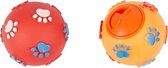 Duvo+ Vinyl treat ball pootjes Oranje ø7,5cm