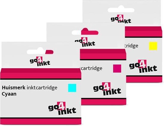 Go4inkt compatible met Brother LC-127XL c/m/y inkt cartridges cyaan/magenta/yellow - 3 stuks