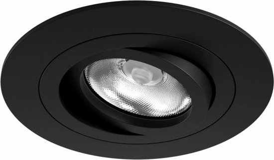 One Inbouwspots Zwart - Rond 9cm - gatmaat Ø 7,5cm tot 8,5cm - GU10 LED -  Dimbaar -... | bol.com