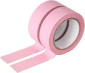 Washi tape roze - set van 2 rollen - 20 meter - knutselen - DIY - zelfklevend tape