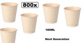 800x tasse à café de canne à sucre 180 ml nouvelle génération - tasse à café thé boissons froides et chaudes 100% biodégradable nouvelle génération