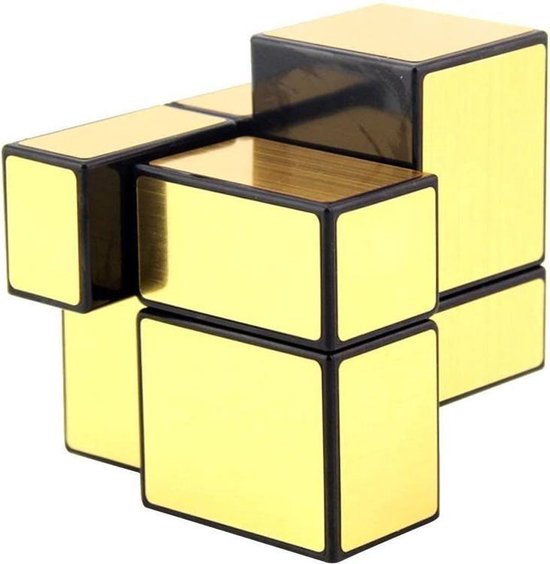 Mirror Cube 2x2 Gold edition puzzel kubus Qiyi Cube (5.5x5.5 cm) Games