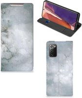 Smartphone Hoesje Geschikt voor Samsung Galaxy Note20 Leuk Telefoonhoesje Painting Grey
