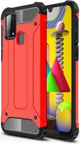 Samsung Galaxy M31 Hoesje Shock Proof Hybride Back Cover Rood