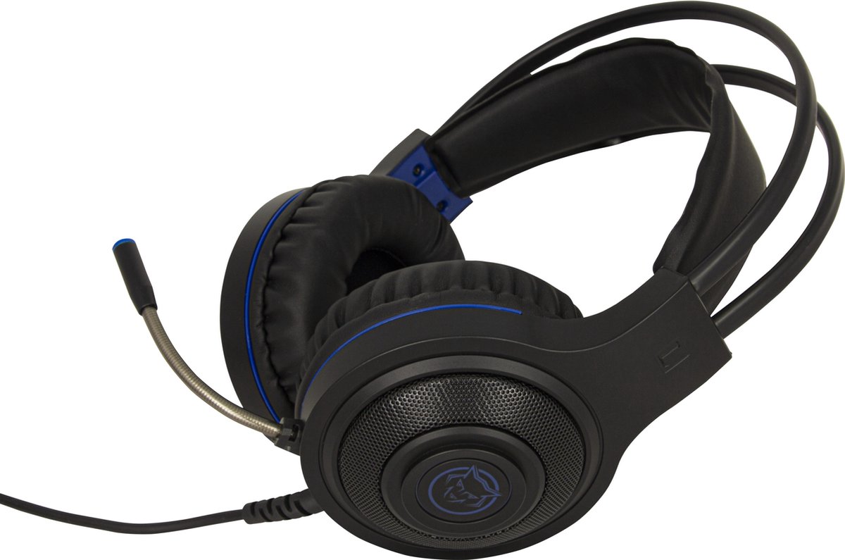 Qware Gaming - Headset - Atlanta - Geschikt voor Playstation 4 - Playstation 5 - PC - Multiplatform - Blauw