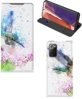 Hoesje Geschikt voor Samsung Galaxy Note20 Wallet Book Case Vogel