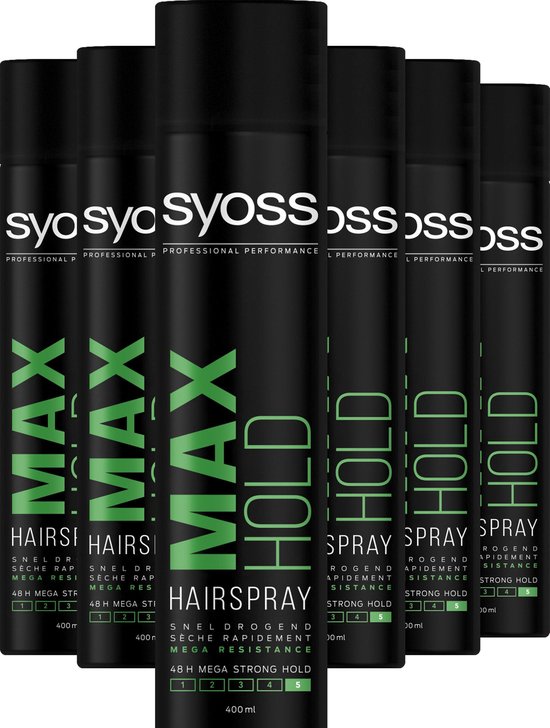 SYOSS Styling Max Hold Haarlak 6x 400ml - Voordeelverpakking