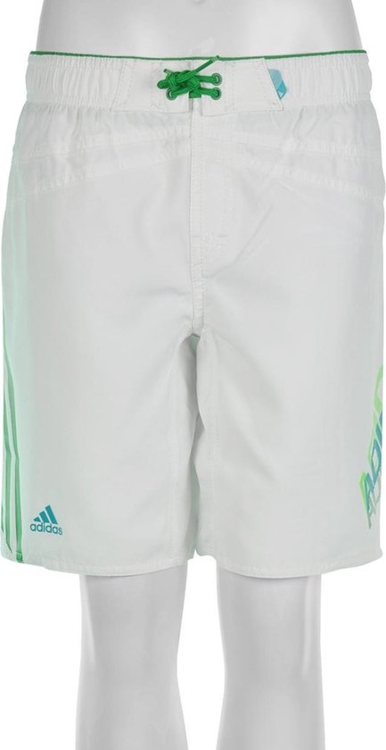 Adidas Lineage Short Boys Knee Length - Zwembroek - Kinderen - Wit;Groen