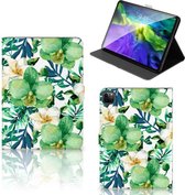 Tablethoesje iPad Pro 11 (2020) Tablet Hoes met Standaard Ontwerpen Orchidee Groen