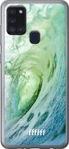 Samsung Galaxy A21s Hoesje Transparant TPU Case - It's a Wave #ffffff