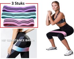 Weerstandsbanden - Resistance Band - Exercise banden - Fitness Banden - Gymnastiek Banden - Power Bands - Trainingsbanden - Heupbanden - S/M/L - 3 Stuks