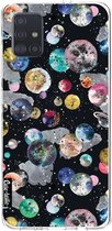Casetastic Samsung Galaxy A51 (2020) Hoesje - Softcover Hoesje met Design - Cosmic Black Print