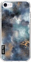 Casetastic Apple iPhone 7 / iPhone 8 / iPhone SE (2020) Hoesje - Softcover Hoesje met Design - Smokey Dark Marble Print