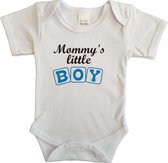 Witte romper met "Mommy's little boy" - maat 68 - moeder, mama, moederdag, babyshower, zwanger, cadeautje, kraamcadeau, grappig, geschenk, baby, tekst, bodieke
