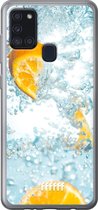 Samsung Galaxy A21s Hoesje Transparant TPU Case - Lemon Fresh #ffffff