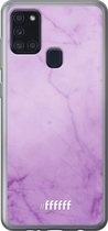 Samsung Galaxy A21s Hoesje Transparant TPU Case - Lilac Marble #ffffff