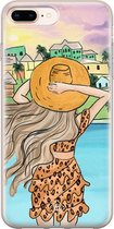 iPhone 8 Plus/7 Plus hoesje siliconen - Sunset girl | Apple iPhone 8 Plus case | TPU backcover transparant