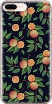 iPhone 8 Plus/7 Plus hoesje siliconen - Fruit / Sinaasappel | Apple iPhone 8 Plus case | TPU backcover transparant