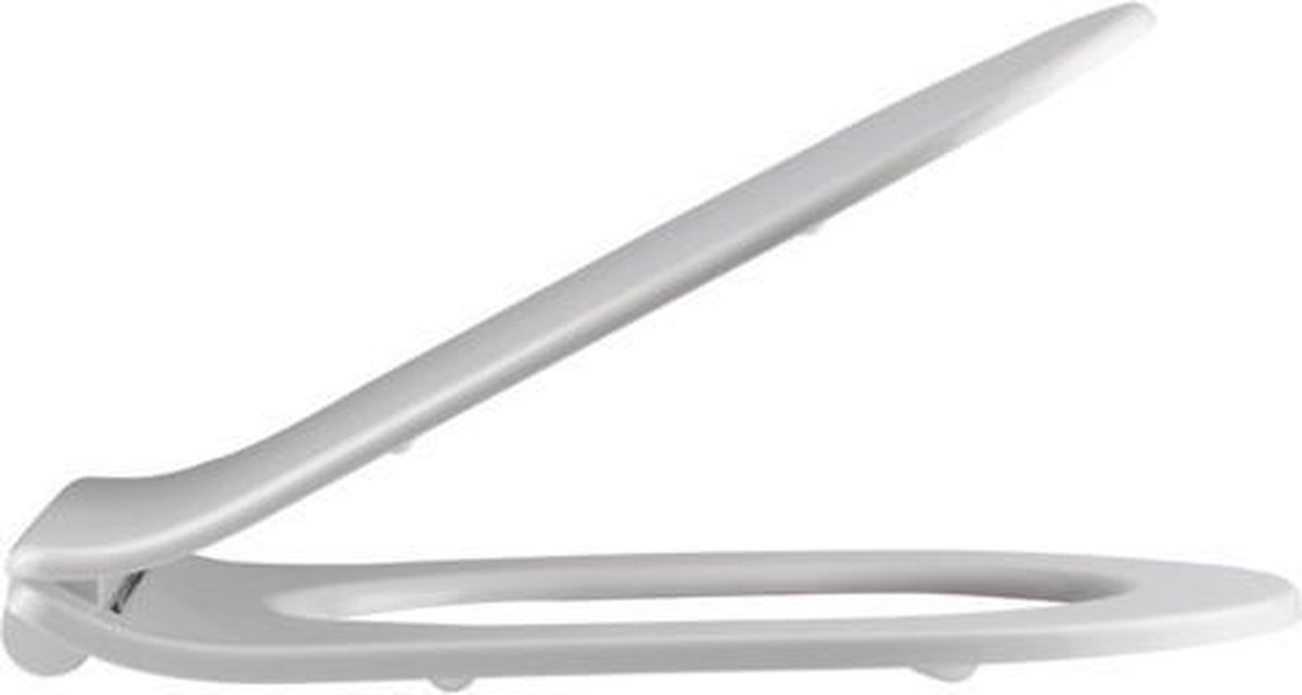 Nemo Spring Moon dunne wczitting wit duroplast met softclose en takeoff mechanisme voor vloer en hangwc pot 362 x 465 mm