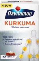 Bol.com Davitamon Kurkuma - Kurkuma met vitamine C en vitamine D - Voedingssupplement - 30 kurkuma capsules aanbieding