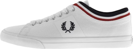 Fred Perry Underspin Tipped Cuff Twill - Heren Sneakers Wit / Rood - Maat  42 | bol.com