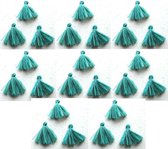 24 Thread Tassels - Groen - 3cm - Leuke decoratieve sierkwastjes