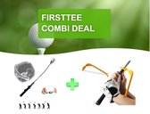 Firsttee - COMBI DEAL - STUNTPRIJZEN - Swingtrainer & Swing Guide - Warming up - Golfswing - Griphouder - Golf sport - Trainer - Golf accessoires - Golftrainingsmateriaal - Trainin
