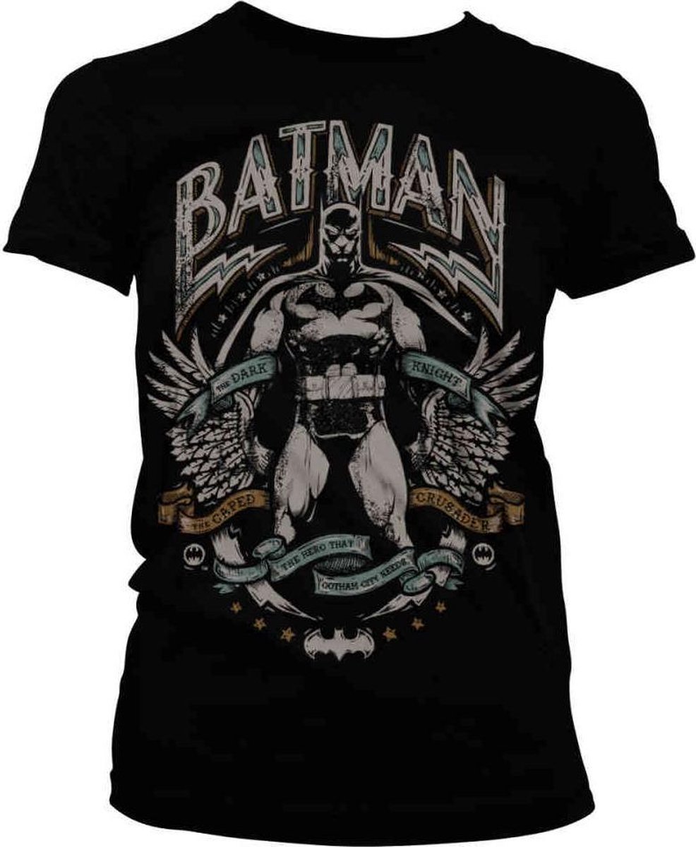 DC Comics Batman Dames Tshirt -M- Dark Knight Crusader Zwart