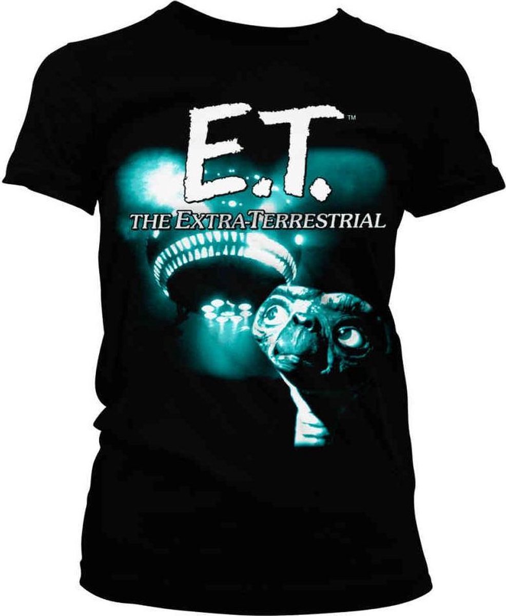E.T. Dames Tshirt -M- Duotone Zwart