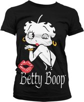 Betty Boop Dames Tshirt -XL- Poster Zwart