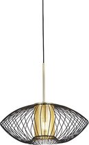QAZQA dobrado - Design Hanglamp - 1 lichts - Ø 50 cm - Goud/messing -  Woonkamer | Slaapkamer | Keuken