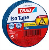 tesa® Isolatietape - voor het isoleren en bundelen van elektrische kabels, 20m:19mm, blauw