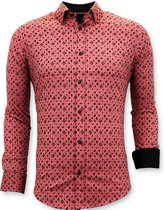 Zakelijke Heren Overhemd -  Slim Fit - 3044 - Rood
