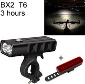 Let op type!! BX2 USB opladen fiets Light front Stuur LED Light (3 uur  T6 PLUS A02 lamp)