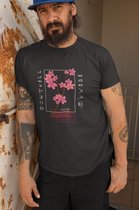 Don't Kill My Vibe Sakura T-Shirt | Japanse Bloemen Tattoo art | Urban Style Streetfashion Apparel | Geekchic | Unisex Maat L Zwart