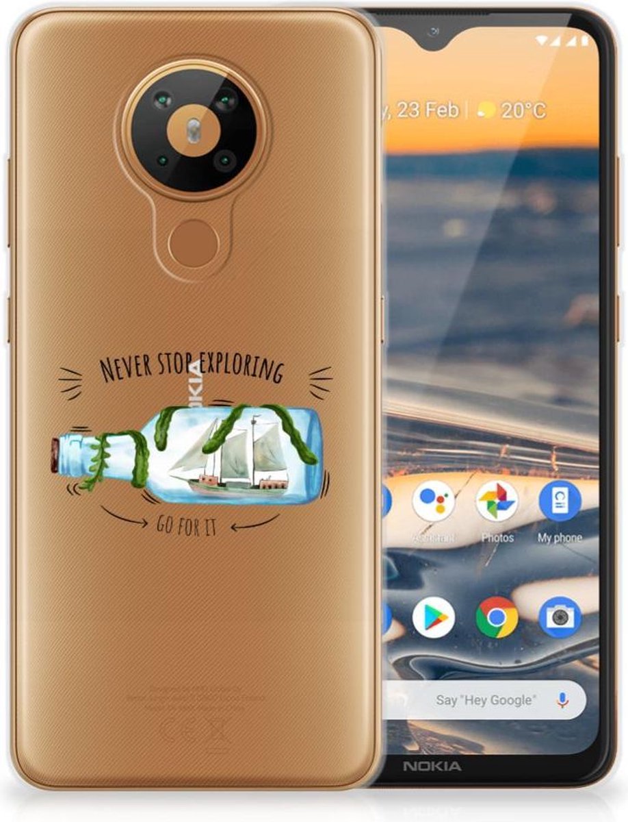 Nokia 5.3 Telefoonhoesje met Naam Boho Bottle