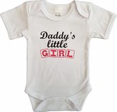 Witte romper met "Daddy's little girl" - maat 80 - vader, vaderdag, babyshower, zwanger, cadeautje, kraamcadeau, grappig, geschenk, baby, tekst, bodieke