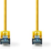 Nedis S/FTP CAT6a 10 Gigabit netwerkkabel / geel - LSZH - 0,50 meter