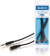 Valueline VLAB22050B20 Jack Stereo Audio Verlengkabel 3,5 mm Mannelijk - 3,5 mm Vrouwelijk 2,00 M Zwart