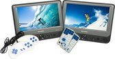 Salora DVP9948DUO+GC - Portable DVD speler - 2 DVD spelers - 2 schermen (9 inch) - Accu - USB - SD - Games - Accessoires