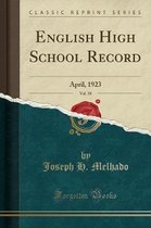 English High School Record, Vol. 38